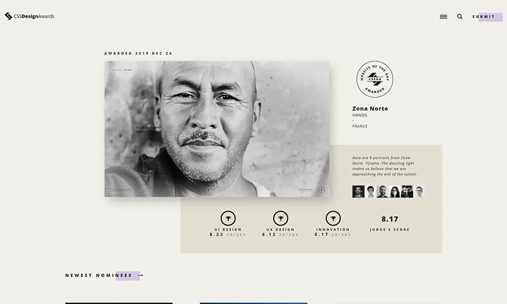 CSS Design Awards is a web design & development award platform.